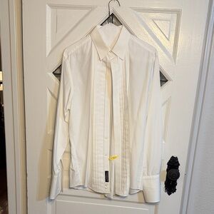 Jos. A. Bank White Reffuled Tuxedo Shirt